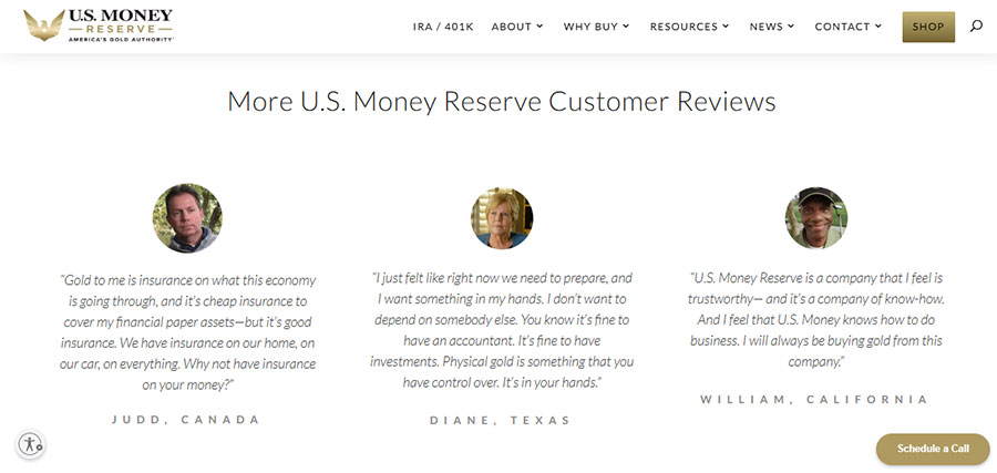 U.S. Money Reserve Review