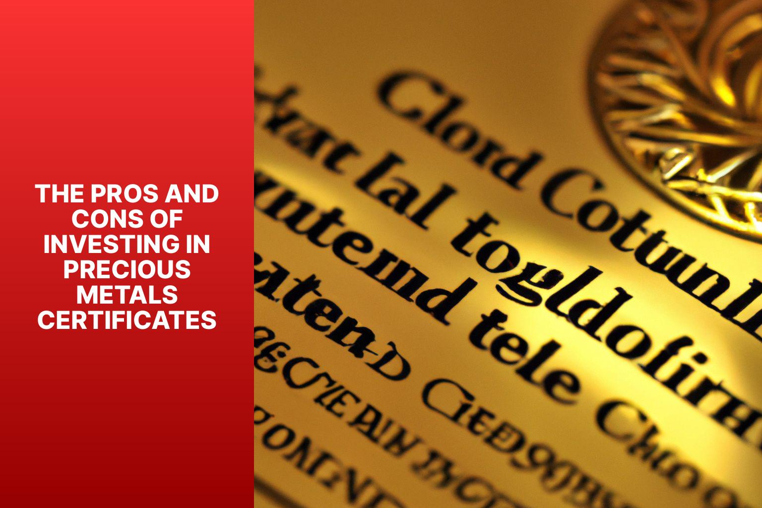 The Pros and Cons of Investing in Precious Metals Certificates - MFEA